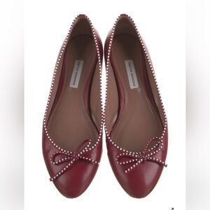 Tabitha Simmons Red Polka-dotted Ballet Flats